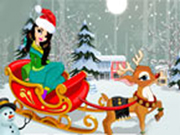 Christmas Girl with Reind…